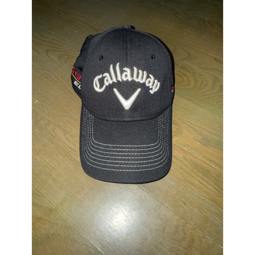 Callaway Golf Hat Black Adjustable Embroidered Logo Baseball Cap